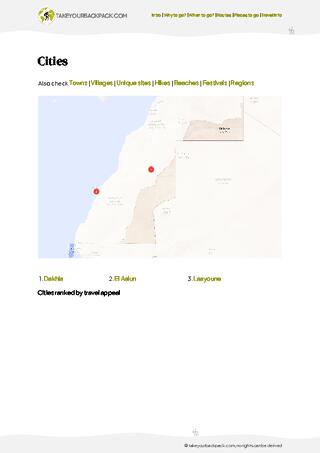 example page 4 from our offline Travel Guide for Western Sahara
